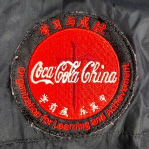 RARE Coca-Cola CHINA Mens Zip Front Vintage Windbreaker Jacket Size LARGE